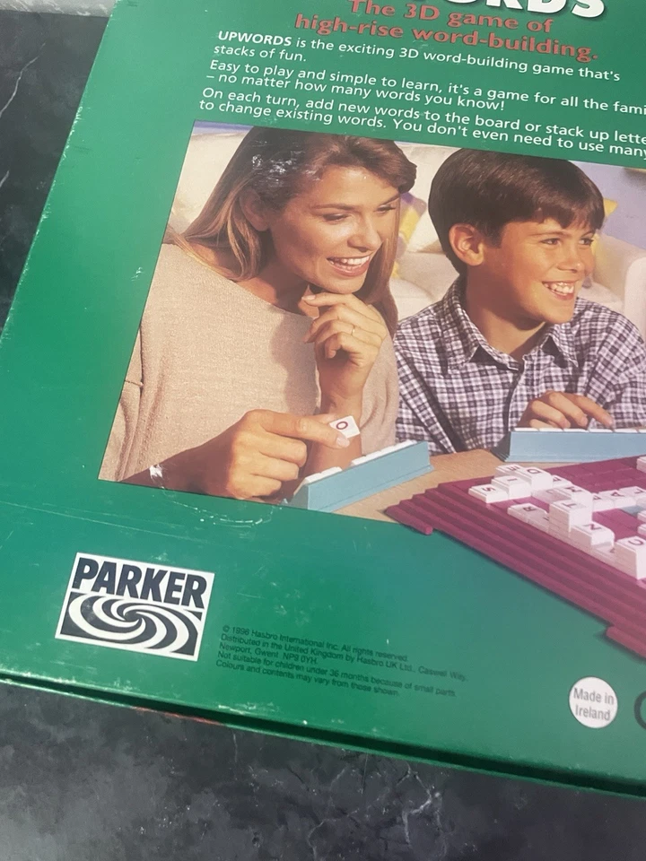Upwords Board Game Vintage 1996 Parker 3D Word Game Parker Complete & GC - Image 4 of 4