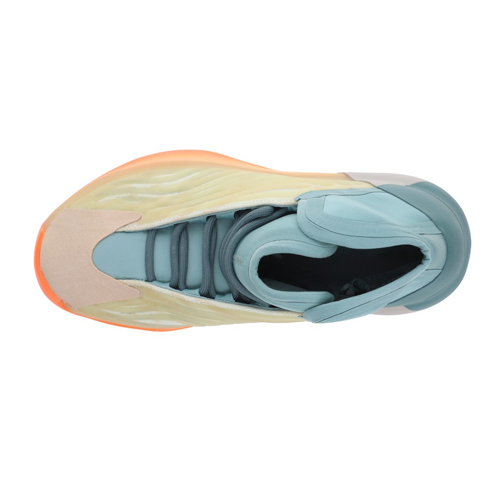adidas Yeezy Quantum Lace Up Mens Beige, Blue, Orange Sneakers