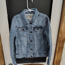girls oshkosh blue denim button jacket size 12 fall