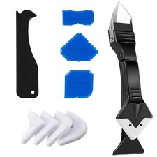 Silicone Caulking Tools Set, 3 in 1 Sealant Scrapers with Multiple Angles, Ca...