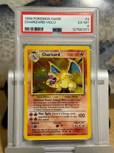 Charizard - Base Set Unlimited - Holo Rare - 1999 Pokemon - PSA 6