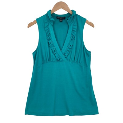 Banana Republic Tank Top Womens Large Blue Knit 100% Silk