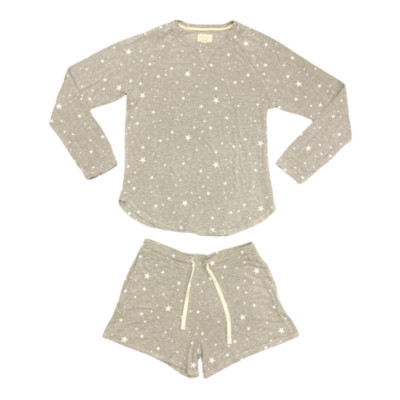 Thread and Supply Two Piece Lounge Short Set Grey Star Small