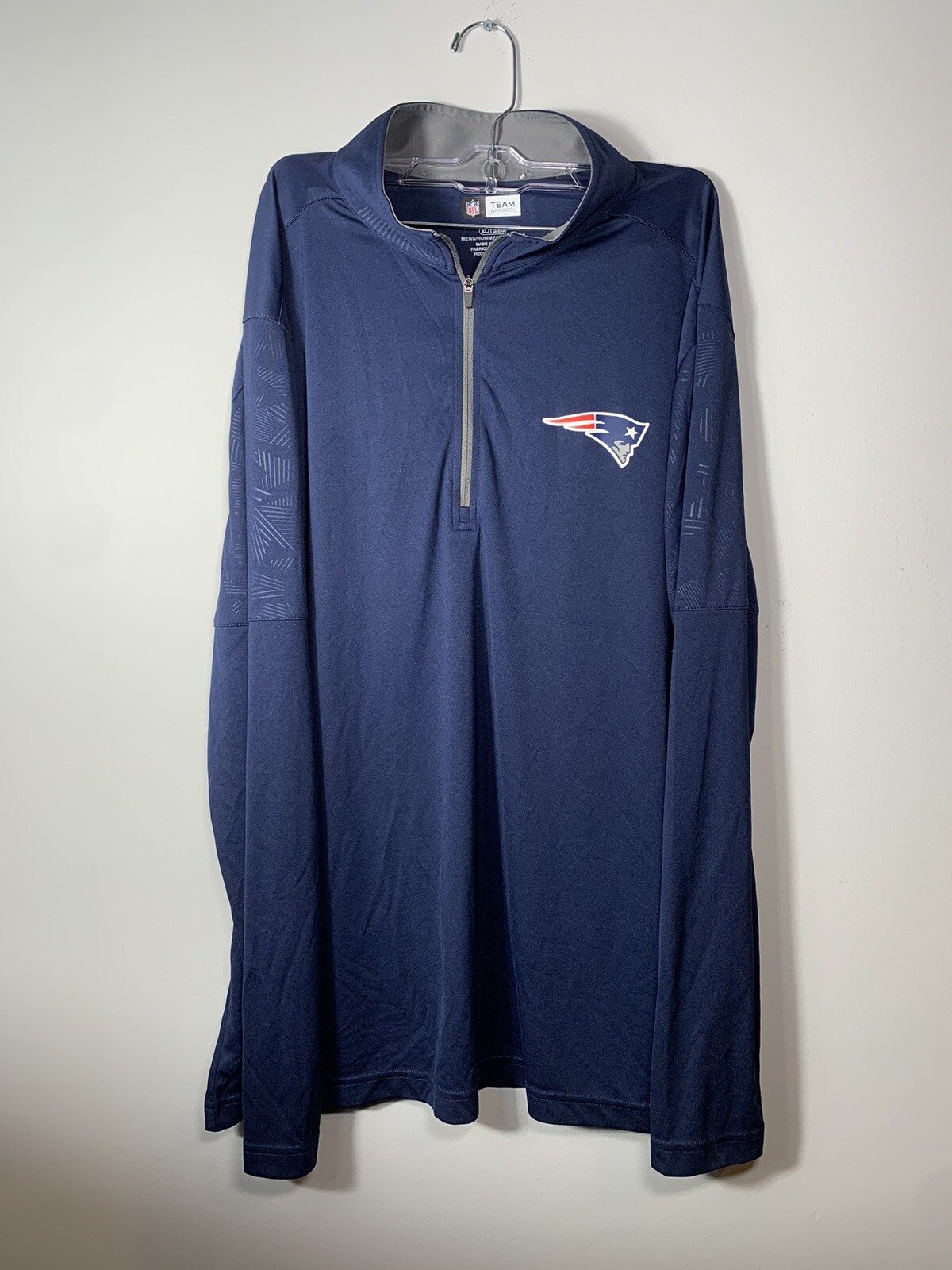 NFL New England Patriots Men’s Size XL Cool Quarter Zip Pullover Dri-fit Shirt