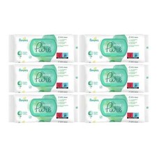 Pampers Aqua Pure Baby Wipes, 48 Wipes Pack of 6 