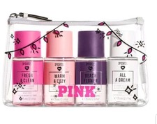 VICTORIA'S SECRET PINK SCENTS X PINK MINI MIST GIFT SET 4 BOTTLES TRAVEL SIZE