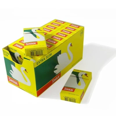Swan Extra Slim Cigarette Filter Tips Full Box of 20 packs Free P&P only £13.99
