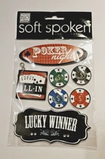 Me & My Big Ideas Soft Spoken Stickers ~Poker Night~ Brand New Package