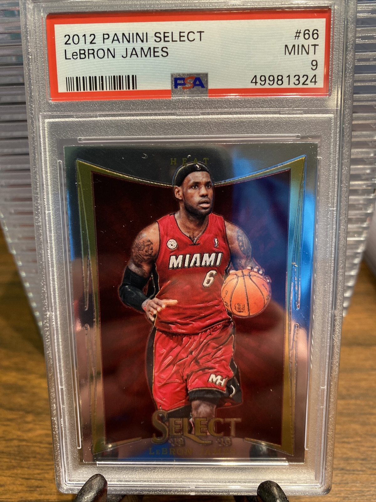 2012-13 Panini Select LeBRON JAMES #66 1st Year Select SP PSA 9 MINT HEAT Lakers view 1
