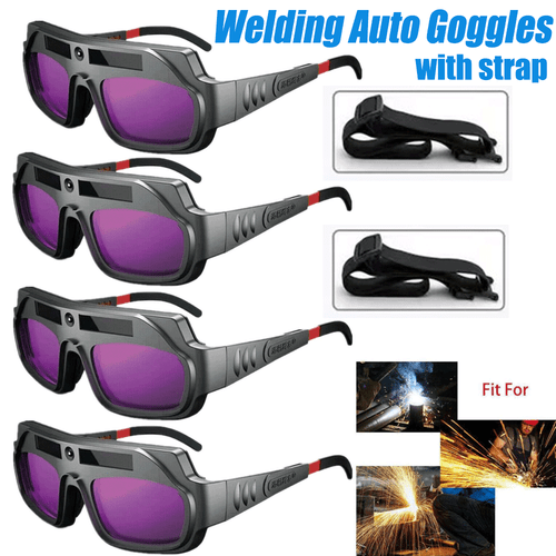 Gafas de soldadura gafas de oscurecimiento automático máscara atenuación automática soldador arco con correa - Imagen 3 de 24