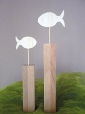 Fisch Dekoration Kommunion Konfirmation Sperr/Buchenholz Holzfisch XXL Set Taufe