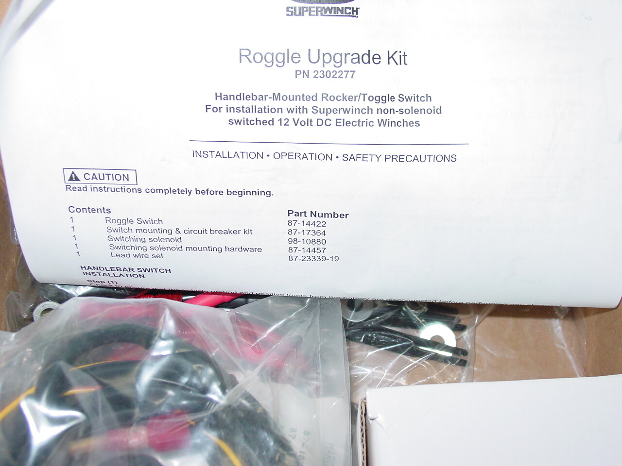 NEW Genuine Superwinch Handlebar Rocker Switch Roggle Contactor Kit