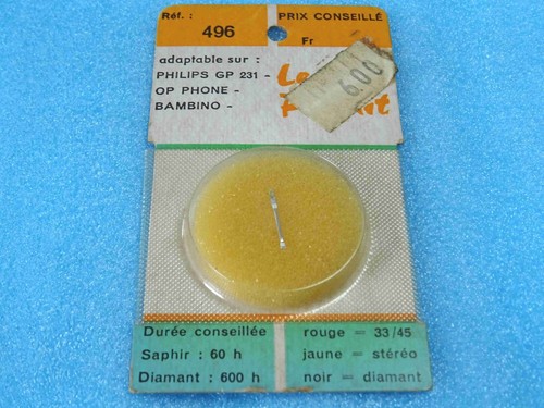 Diamant Saphir PHILIPS 3.306 PH 306 platine disque pickup Pointe de