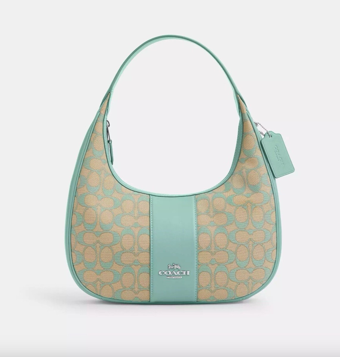 ☂️🍄Coach Andrea Carmen Shoulder Bag In Signature Jacquard 