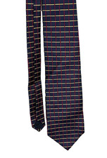 Brooks Brothers Makers Men's Silk Tie Navy w/Gold, Red Plaid, Made in USA