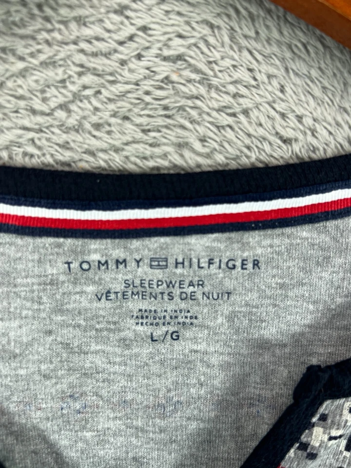 Tommy Hilfiger Ropa de dormir Mujer Grande PJ Prendas para el torso Gris Fair Isle Manga Larga Damas Foto 4 de 4