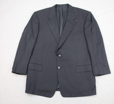 Hickey Freeman Loro Piana Classic 110's Blazer Sports Coat Navy Blue 46R Wool