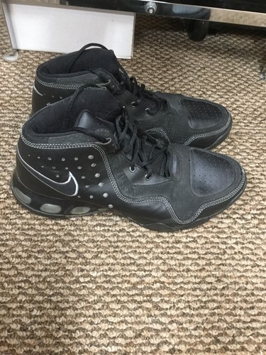 NIKE Air Force AIRMAX 180 Basketball Shoe Mens 13 Mid Black Leather  316493-001 | eBay