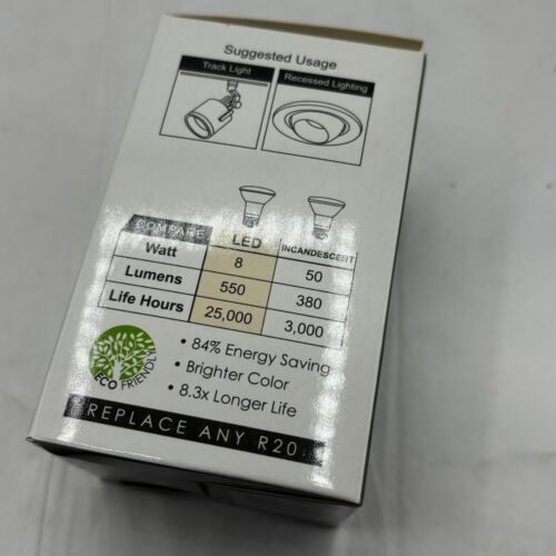 SUNLITE R20/LED/8W/D/E/27K R20 REFLECTOR 80051 LIGHT LAMP BULB 8W 120V - Picture 3 of 11