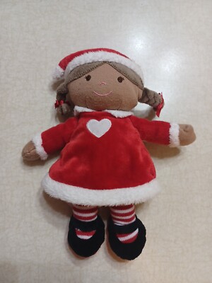 Precious Firsts Carter's Plush Christmas Dolly 6'' Santa Dress Holiday Lovey