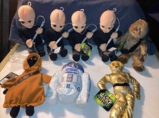 Star Wars Set of 9 Jawa ,Chewy, C-3PO, Cantina Band- Kenner 1997 Plush Buddies