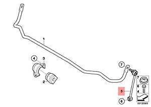 BMW 3 E90 Rear Sway Bar Stabilizer Tie Rod 33556764428 6764428 NEW 