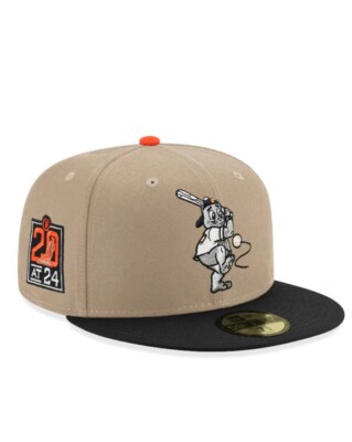 NEW ERA SAN FRANCISCO GIANTS LOU SEAL MASCOT 59FIFTY CAMEL BLACK SIZE 1/4 