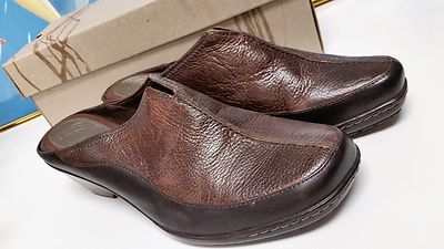Women's NURTURE Sunday Leather Clog Mule Shoes Brown Sz 8M ''NICE''