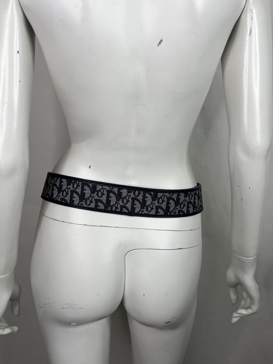 Vtg CHRISTIAN DIOR BY JOHN GALLIANO D LOGO NAVY MONOGRAM