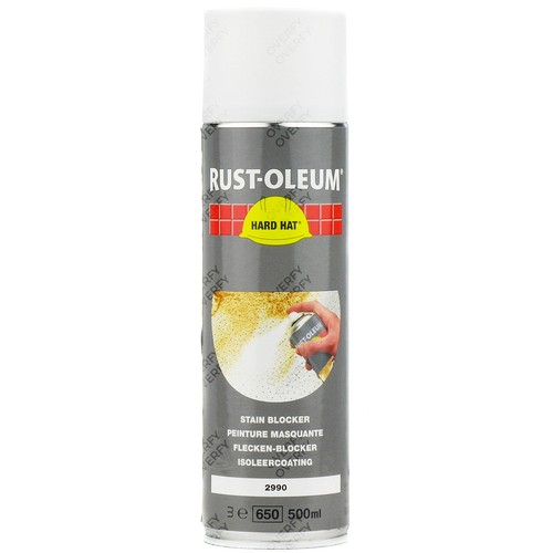 x1 RustOleum Stain Blocker Matt White Spray Paint Hard Hat 2990