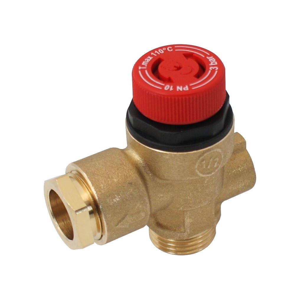 Altecnic Caleffi Safety Relief Valve 1/2 inch 3 Bar 314437 CST