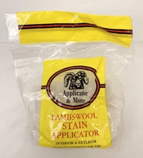 NEW Lambswool Handle Stain Applicator & More 4"x5" 44600 Painting