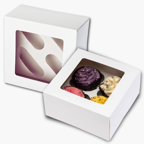 PACK N TRADE 10 Pcs cupcake boxes 4 hole - Multifunction  Assorted sizes 
