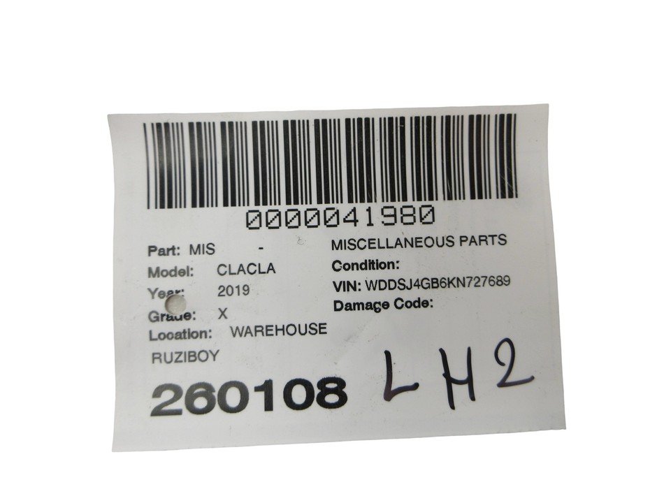 2019 Mercedes-Benz CLA C117 Rear Left Grab Bar Black A2468100754 OEM | eBay