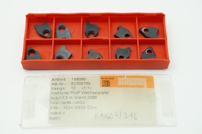 10X Schwanog 198066 PWP Wechselplatte 9x3x16,5 Granit 2000
