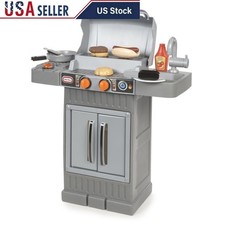 Cook n Grow BBQ Grill Play Kitchen Set Kids Realistic Grill Indoor Outdoor Toy