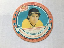 JOSE CANSECO 1989 KING B DISC #17 of 24, 2nd annual edition with pin hole at top
