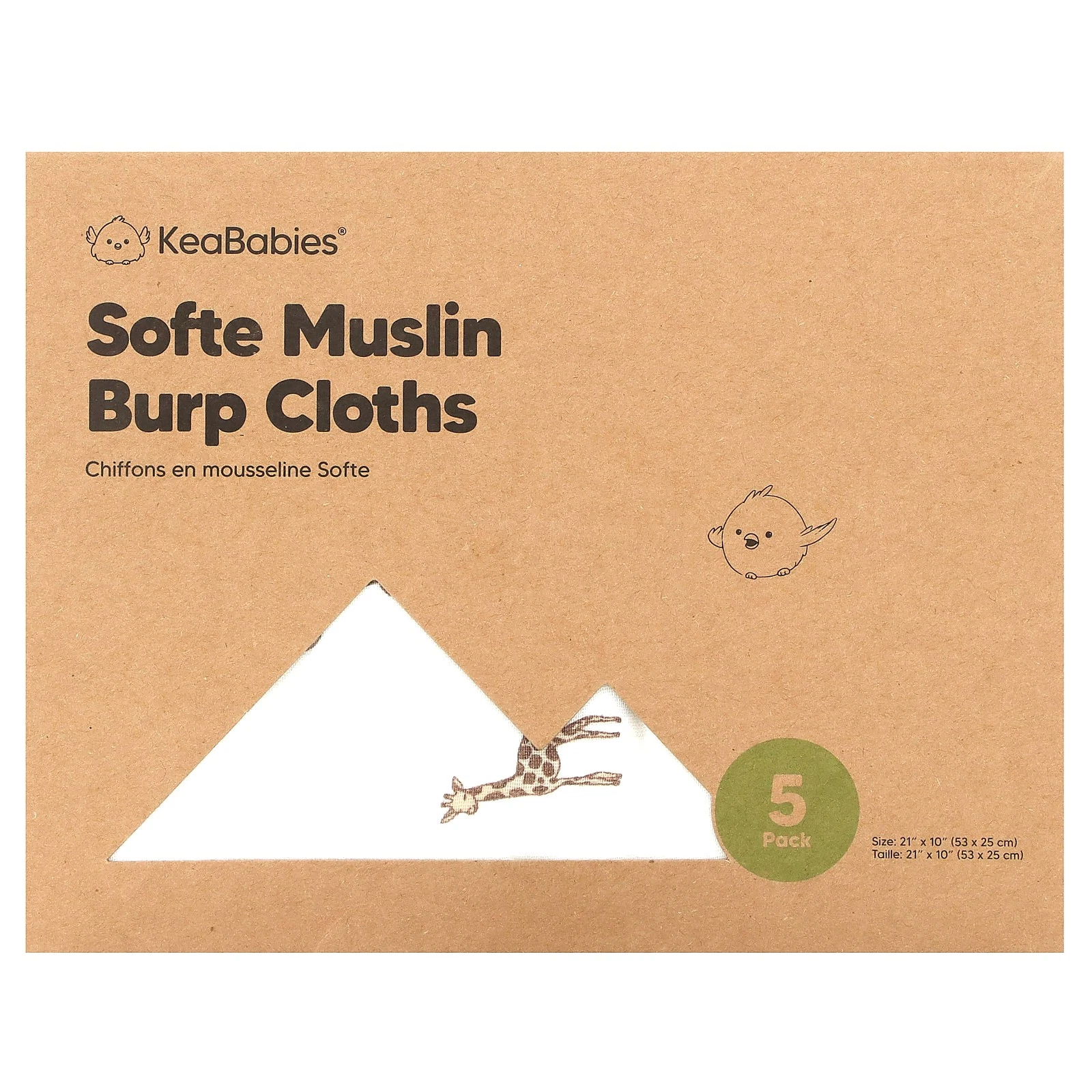 Softe Muslin Burp Cloths, The Wild, 5 Pack
Opens in a new window or tab