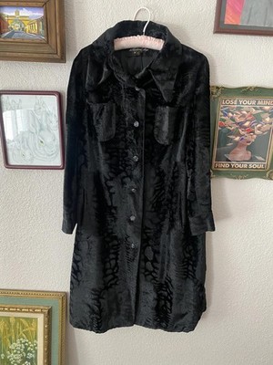 Vintage Borella Coat England Sportown for Hudson s 60s Cut Velvet Overcoat