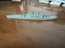 HMS Vanguard Battleship Metal Waterline Model Ship Toy Lead WWII Era