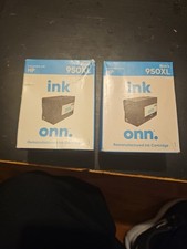 ONN HP 950XL Ink Cartridge Black New Factory Sealed 2 Pack Exp. 2024/2021