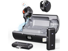 Moman Coin Wireless Lavalier Microphone for iPhone/Android/Camera/Laptop/PC New