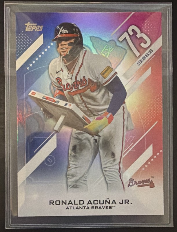 Topps 2023 MLB Leaders Stolen Bases Ronald Acuña Jr. #CN-12 Braves