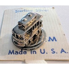 Dije giratorio de trolley de plata esterlina San Francisco de colección nuevo con etiquetas hecho en EE. UU.