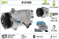 Kompressor Klimaanlage Valeo CORE-FLEX 813160 FüR Opel 12V Astra Caravan P10 S10