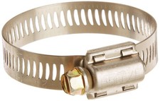 SS Hose Clamp Worm-Drive SAE Size 24 1-1/16in - 2in Dia 1/2in B width - 10/Pk