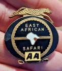 RARE Vtg original East African Safari Rally Automobile Race Drivers badge 1960s