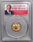 BU 2017 GOLD American Eagle $5 -  1/10 oz. PCGS MS70 FS.  TRUMP Label.