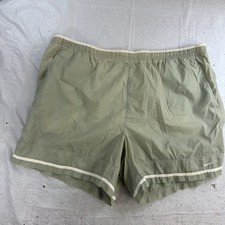 Vintage Nike Swim Trunks Mens XXL Geeen White Embroidered Mesh Lined Logo