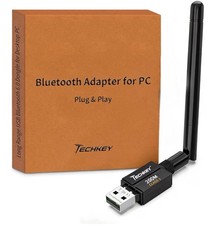 USB Bluetooth 6.0 Adapter for Desktop PC: Plug  Play 600FT Long Range Wireless